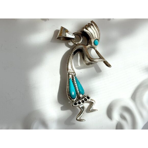 Sterling Silver Kokopelli Fertility Deity Native American Vintage Pendant - Picture 2 of 10